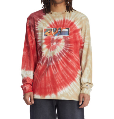 DC SHOES x MARVEL DEADPOOL タイダイ ロングTシャツ MARVEL DEADPOOL X DC SHOES STREETS TYEDIE LONG SLEEVE T