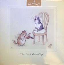 Peter Cross Blank card ‘The Bark Ascending’ Ruff Stuff Range - Dog/Cat - SINGLE