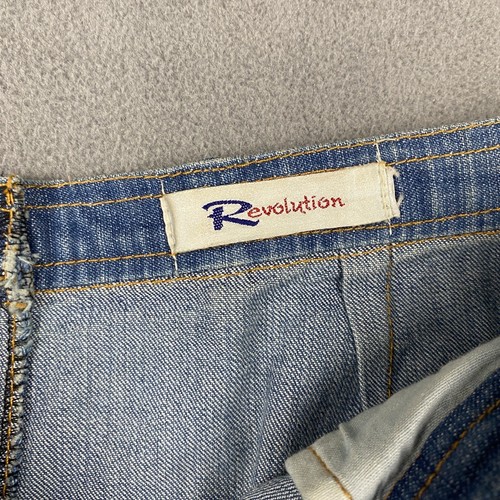 Vintage Revolution Skirt Size 14 Blue Denim Prairie Chore Peasant Maxi Long 90s - Picture 8 of 12