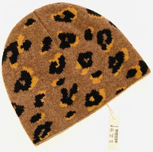 Merino Wool Ribbed Beanie Hat Painted 