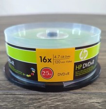 DVD R Blank Recordable Disc HP 25 Pack 16X 120 min Video 4.7GB Data Sealed