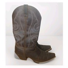 Ariat Women Round Up D Toe Brown Leather Cowgirl Western Boots Size 9 B 10011953