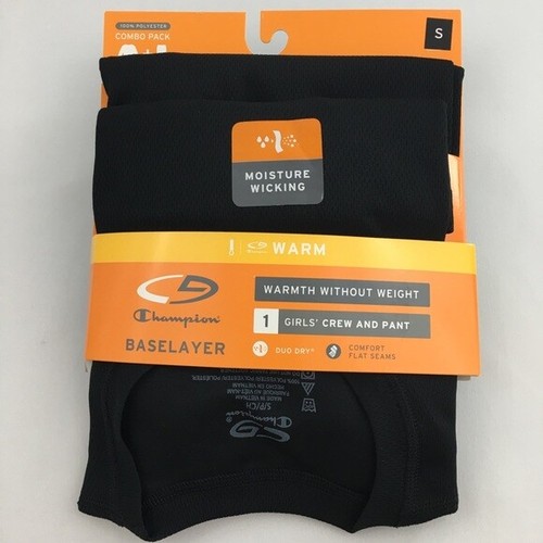 C9 By Champion® Double Dry® BASELAYER RAGAZZA CREW & PANT "Tagless Warmth" NUOVO! - Foto 7 di 11