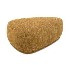Pebble 44" Rounded Triangle Cocktail Ottoman Mustard Yellow