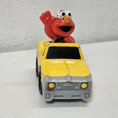 Mattel Sesame Workshop Elmo Car Kids Toy Vehicle Yellow Diecast 