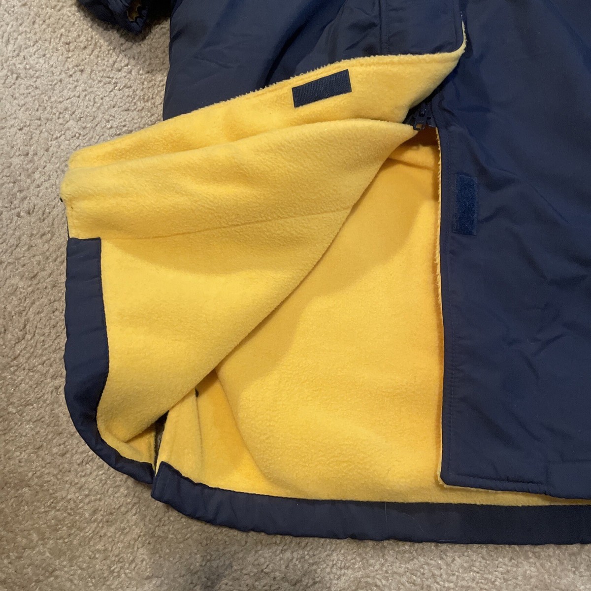 Lands End Long Medium Size Jacket Women's Navy Blue & yellow | eBay
