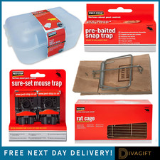 RAT MOUSE TRAP LITTLE NIPPER TRAPS BOX SNAP CAGE PRE BAITED EASY SET PEST STOP 