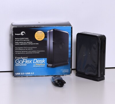 Seagate FreeAgent GoFlex Desk 2TB USB 3.0 STAC2000604 Hard Drive and USB Cable