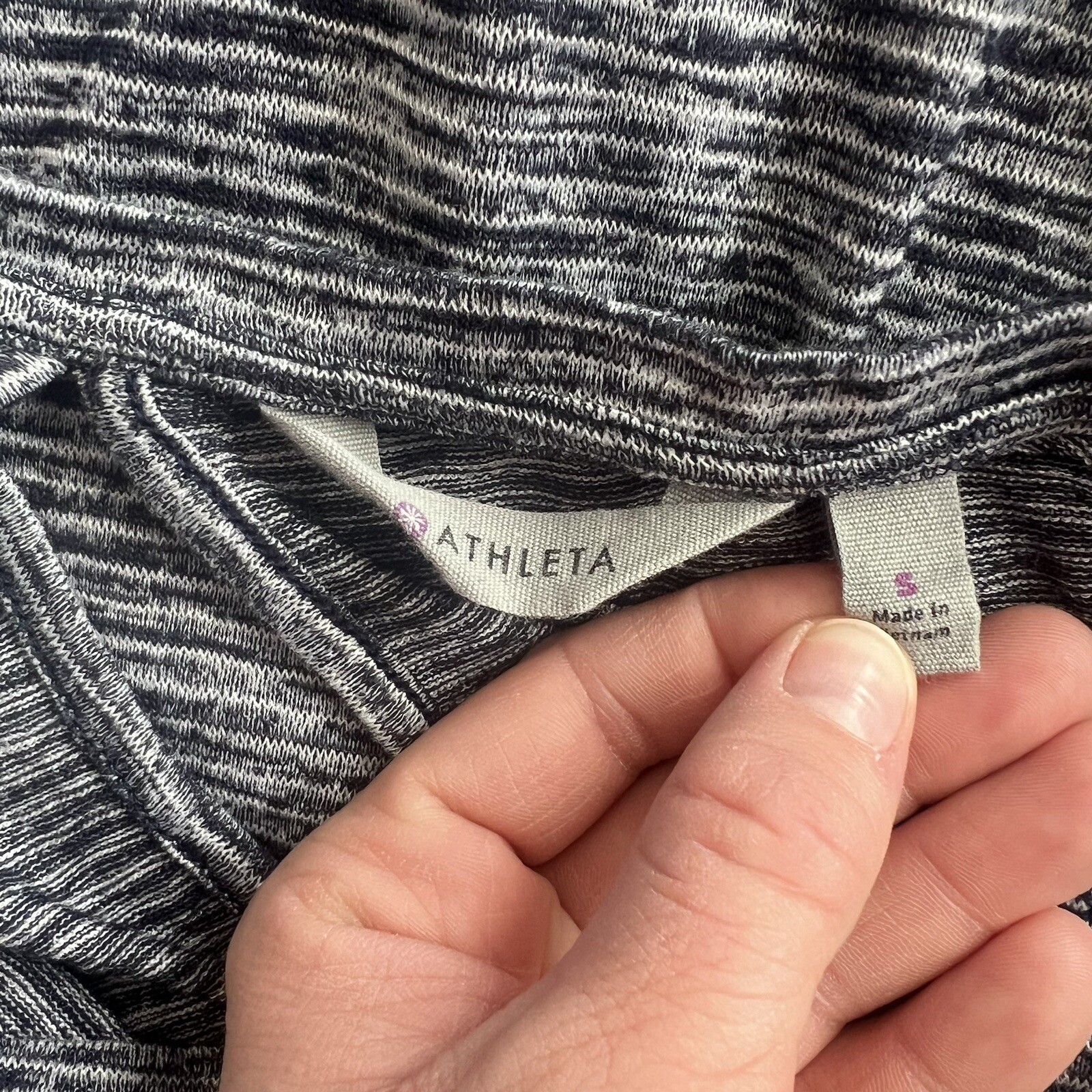 Athleta Navy Striped Breezy Split Back Athletic T… - image 10
