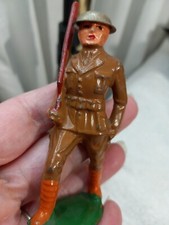 Antique BARCLAY Lead Toy Soldier Marching with Rifle Gun Mancave