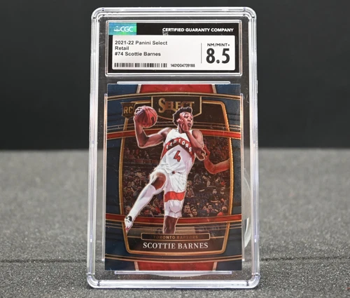 2021-22 Select 74 Scottie Barnes Concourse Retail Blue Rookie RC CGC Graded 8.5