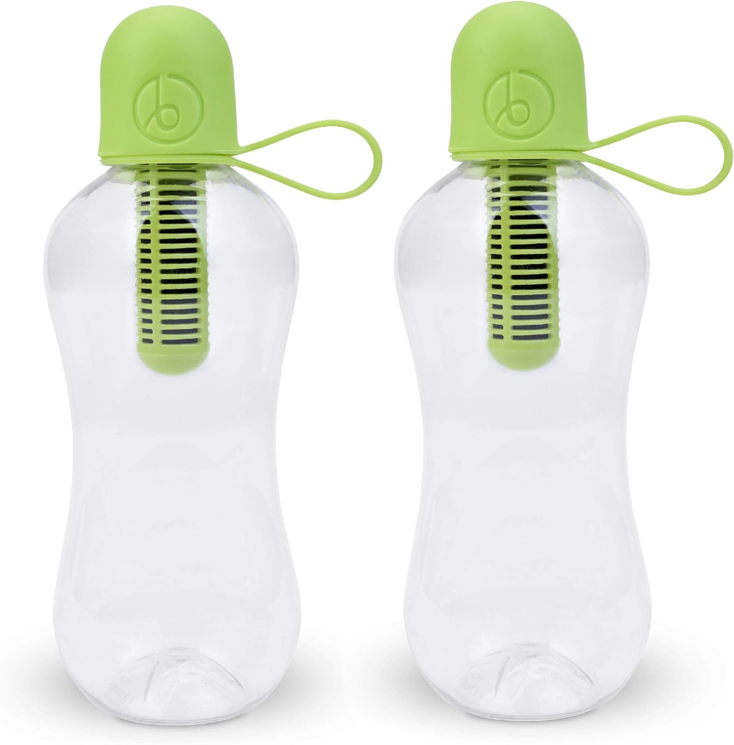 Eco-Friendly BPA-Free Lime Filtered Water Bottle 18.5 oz 2-Pack