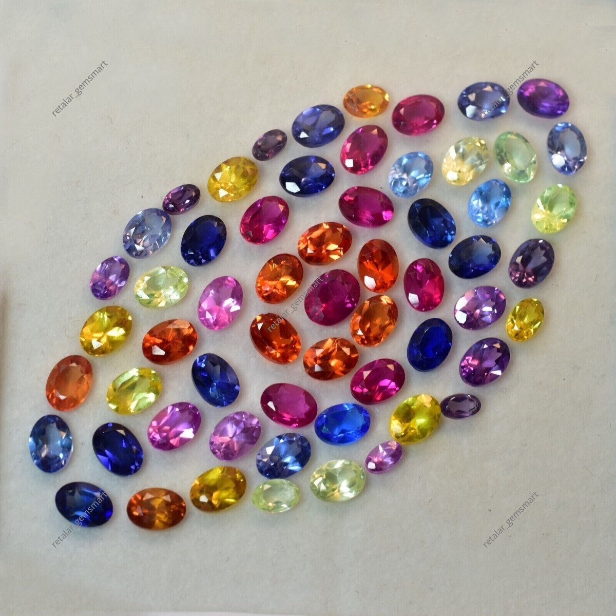 25 Pcs Natural Sapphire Mix Color Oval CERTIFIED Gemstone Lot 7x5