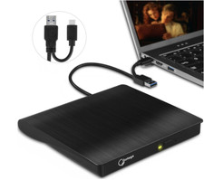 Gotega External DVD Drive USB 3.0 TYPE C USB C Portable CD/DVD /-RW Disk Drive