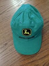 John Deere Logo Green Cotton Elastic Back Tractor Trucker Hat Cap Toddler 2-4 yr