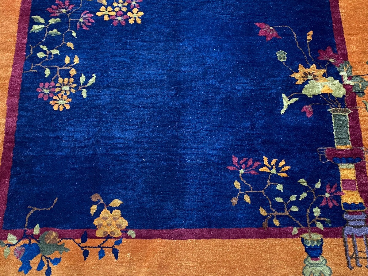 Circa 1920's ANTIQUE ART DECO CHINESE WALTER NICHOLS RUG 4.3x6.8