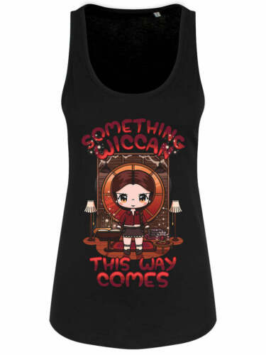 Something Wiccan This Way Comes, Ladies Black Floaty Tank Top Vest, Supernatural - Picture 1 of 3