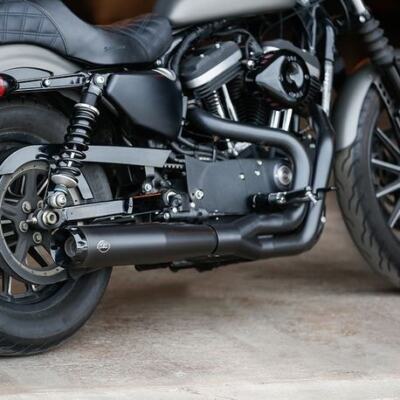S&S 550-0951 SuperStreet 2-1 Full Exhaust System Black Harley Sporster XL 07-13