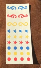 VINTAGE Creative Memories Stickers PRIMARY ACCENTS STARSRETIRED NOS NLA