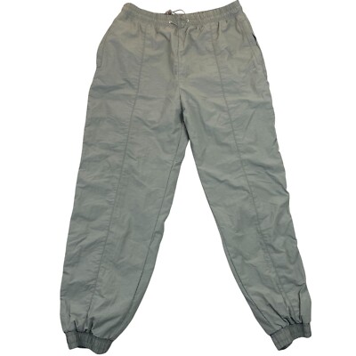 Wilo The Label Womens Parachute Jogger Pants Large Green Drawstring Casual