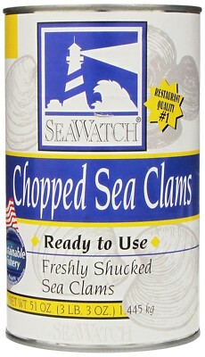 Seawatch Chopped Sea Clams Ready to Use 51Oz Can