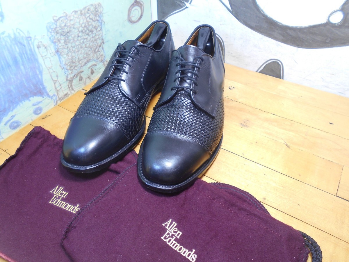 Allen Edmonds Lauderdale Black Leather Cap Toe Oxfords Men's