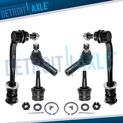 New 6pc Complete Front Suspension Kit for Dodge Durango 5-Lug w/16mm Threads