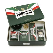 PRORASO (Shaving, Set, Metal, Box, Mug, Brush, Cream, Balm, Pre-Shave, GIFT)