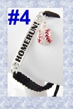BASEBALL BRACELET Shamballa Green Orange Black Sports Ball Mom Girl Team Jewelry