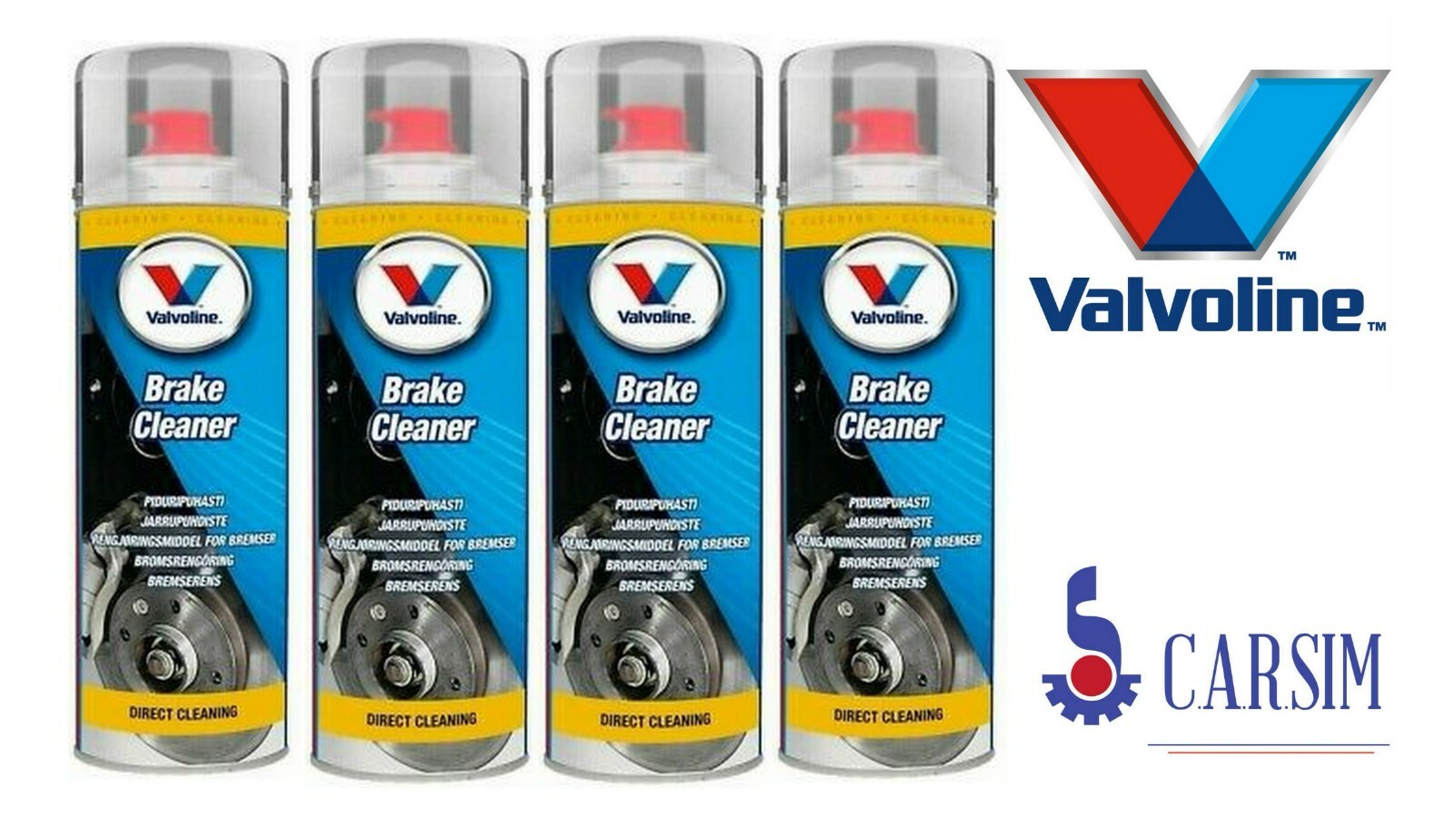 VALVOLINE BRAKE CLEANER PULITORE DETERGENTE FRENI SPRAY 887059 4PEZZI