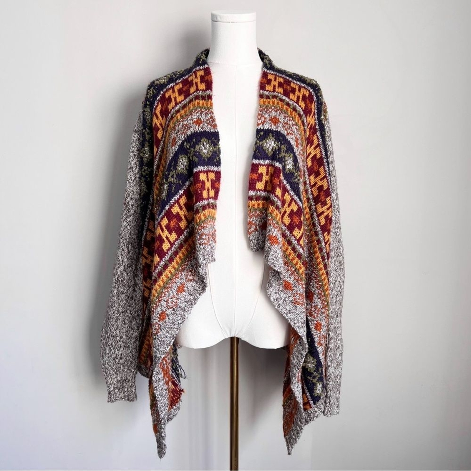 Natural Reflections Open Front Chunky Cardigan Si… - image 1