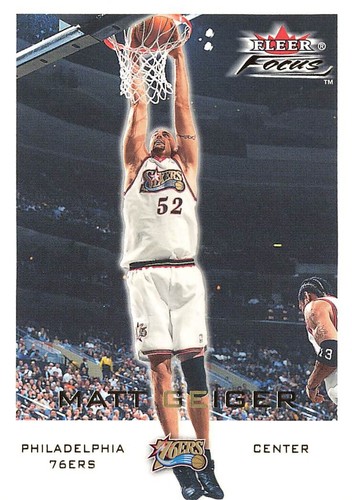 2000 Fleer Focus #54 Matt Geiger Philadelphia 76ers | eBay