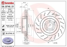 2x BREMBO Bremsscheibe Vorderachse für MERCEDES-BENZ