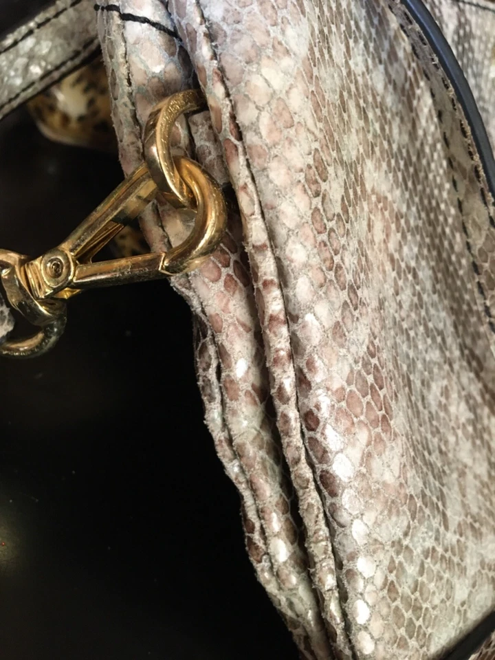 G.I.L.I GOT IT LOVE IT BANDOLERA CUERO BOLSO DE MANO PIEL DE SERPIENTE CUERO CREMALLERA SUPERIOR Foto 3 de 4