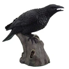 Large Raven Figurine 14.5 Inches Tall