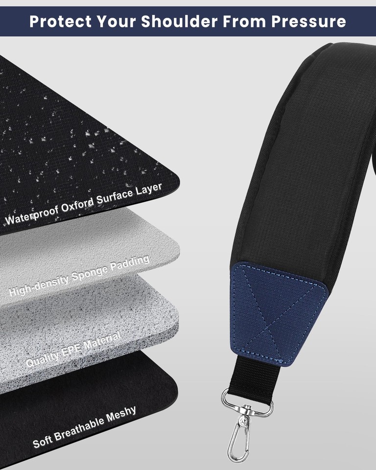 Golf Bag Strap Single Padded Shoulder Strap Adjustable Thick Pad Straps