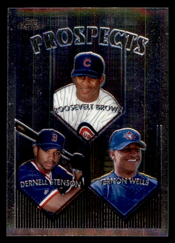 1999 Topps Chrome Roosevelt Brown / Dernell Stenson / Vernon Wells RC #436