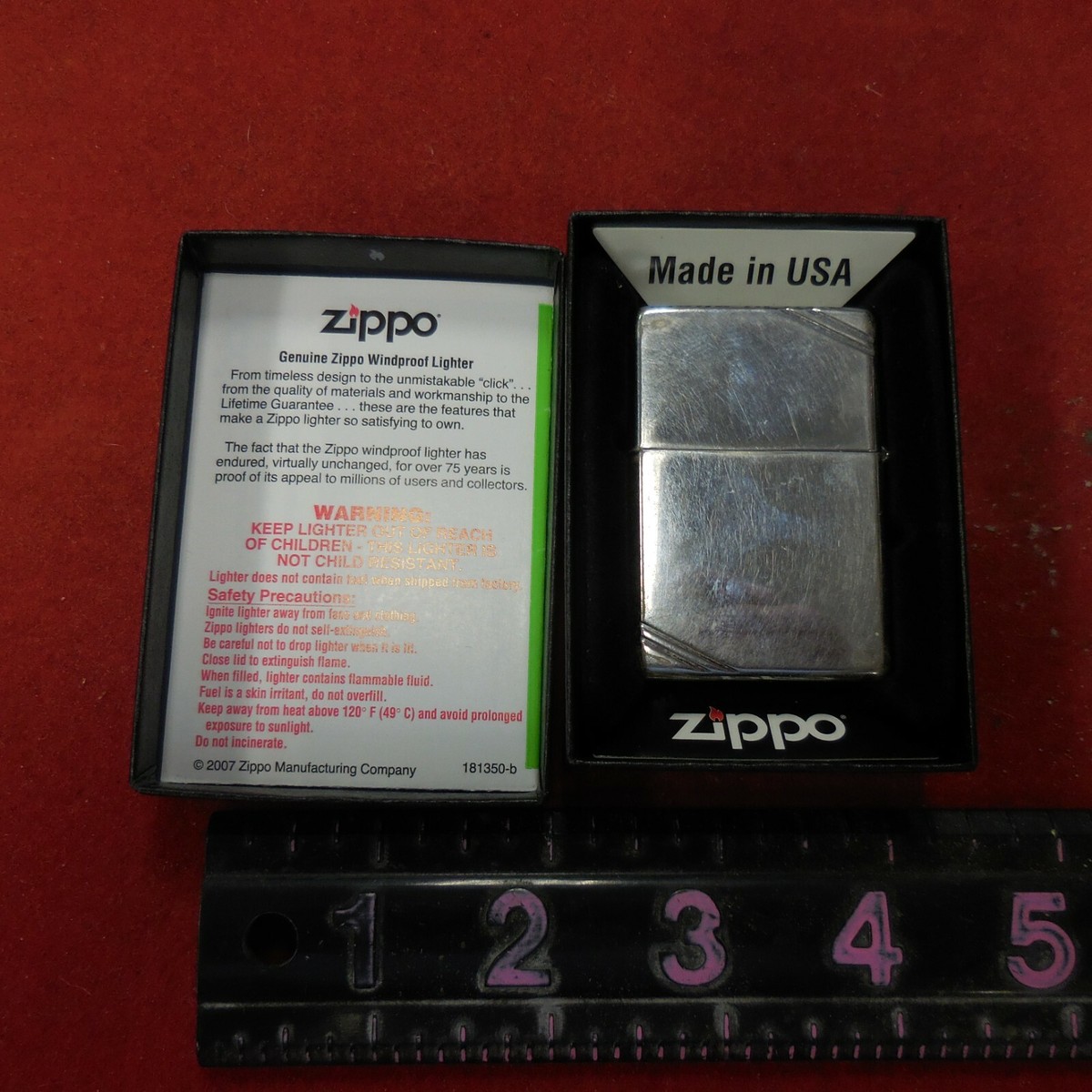 北欧　ヴィンテージ1936〜1953年前期　の間のZIPPO 1936-1940 WW2 Era Zippo Lighter Diagonal Lines 16 Hole