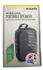 Acoustix Mini Bluetooth Speaker Wireless Portable Stereo Audio Black Hands-Free