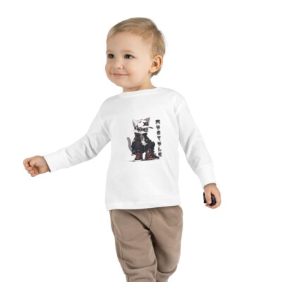 Mystyle, cat, cartoon Toddler Long Sleeve Tee