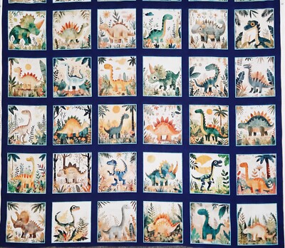 Baumwollstoff Stoffpaneel QTfabrics Dinosaurier