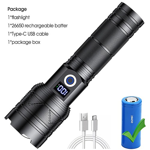 900000 Lumens LED Flashlight Rechargeable Waterproof Searchlight Handheld Light - Picture 14 of 15