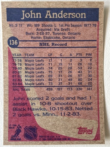 1984-85 Topps Hockey Card Pick From List !! - Picture 255 of 305