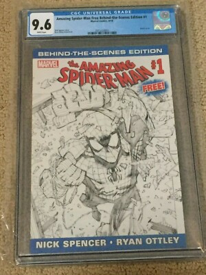 Amazing Spider-Man Behind the Scenes 1 CGC 9.6 White Pages- Sketch Cover