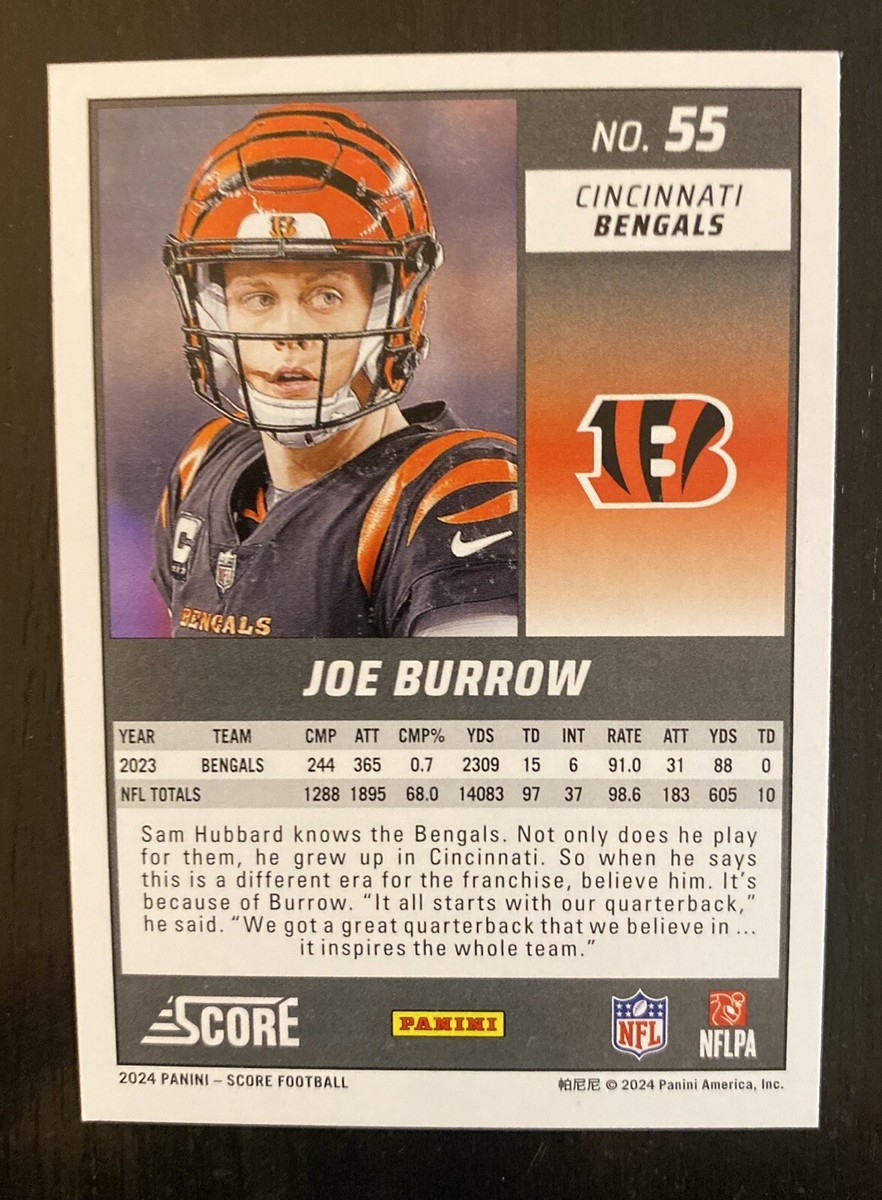 Joe Burrow Bengals Browns Game Live Stream 2024 Panini Score