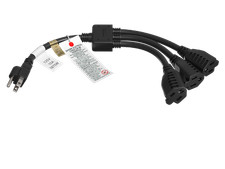 14 Inches 1 x NEMA 5-15P to 3 x NEMA 5-15R Power Extension Cord Splitter Cabl...