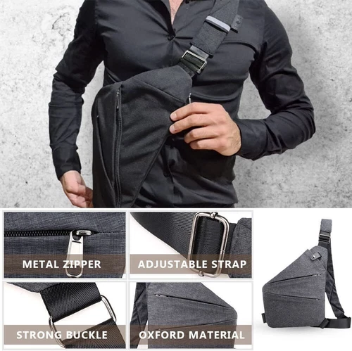 Simplify Living Cross Body Bag for Women Men, Anti Theft Crossbody Travel Bags - Picture 7 of 38