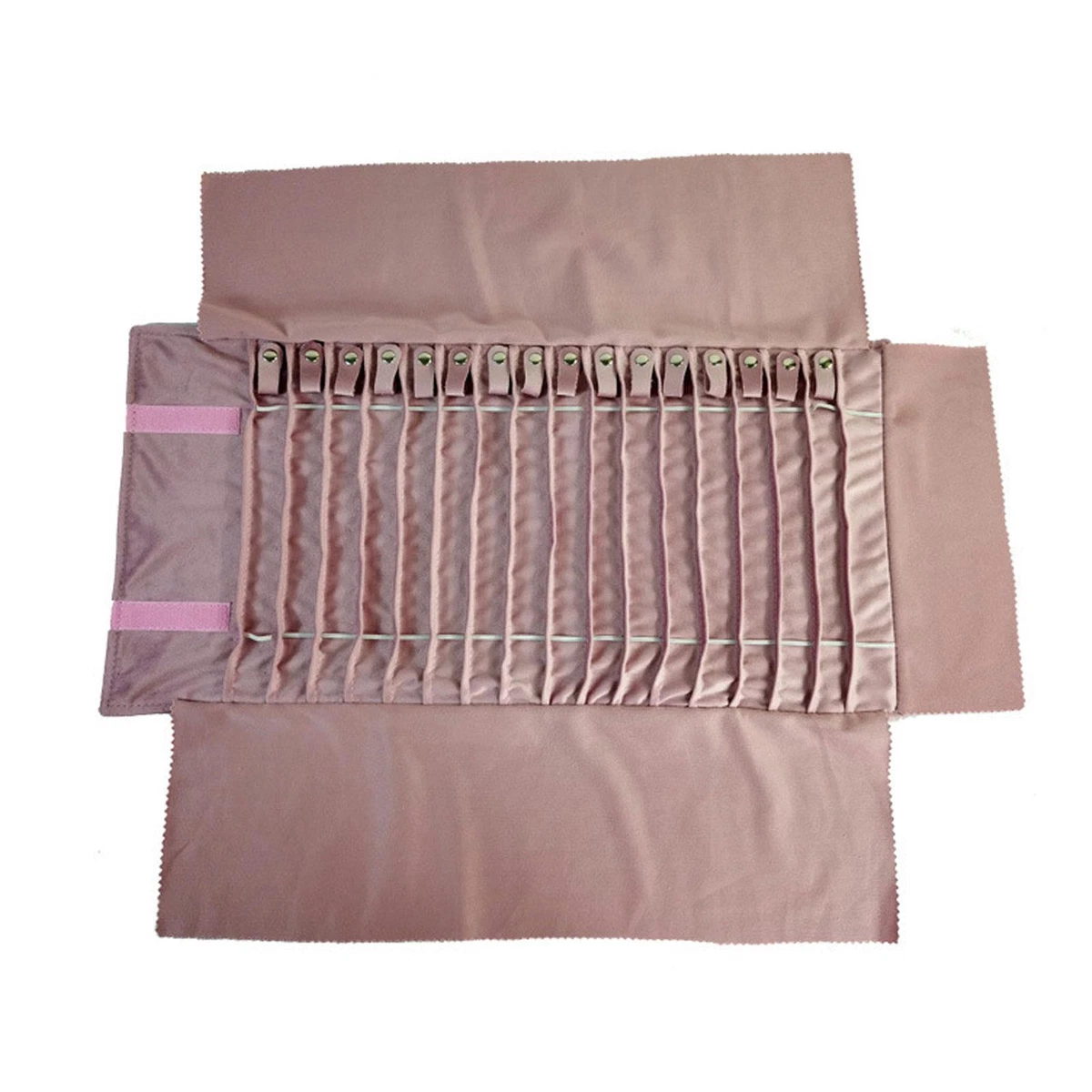 Velvet jewelry shop roll up case