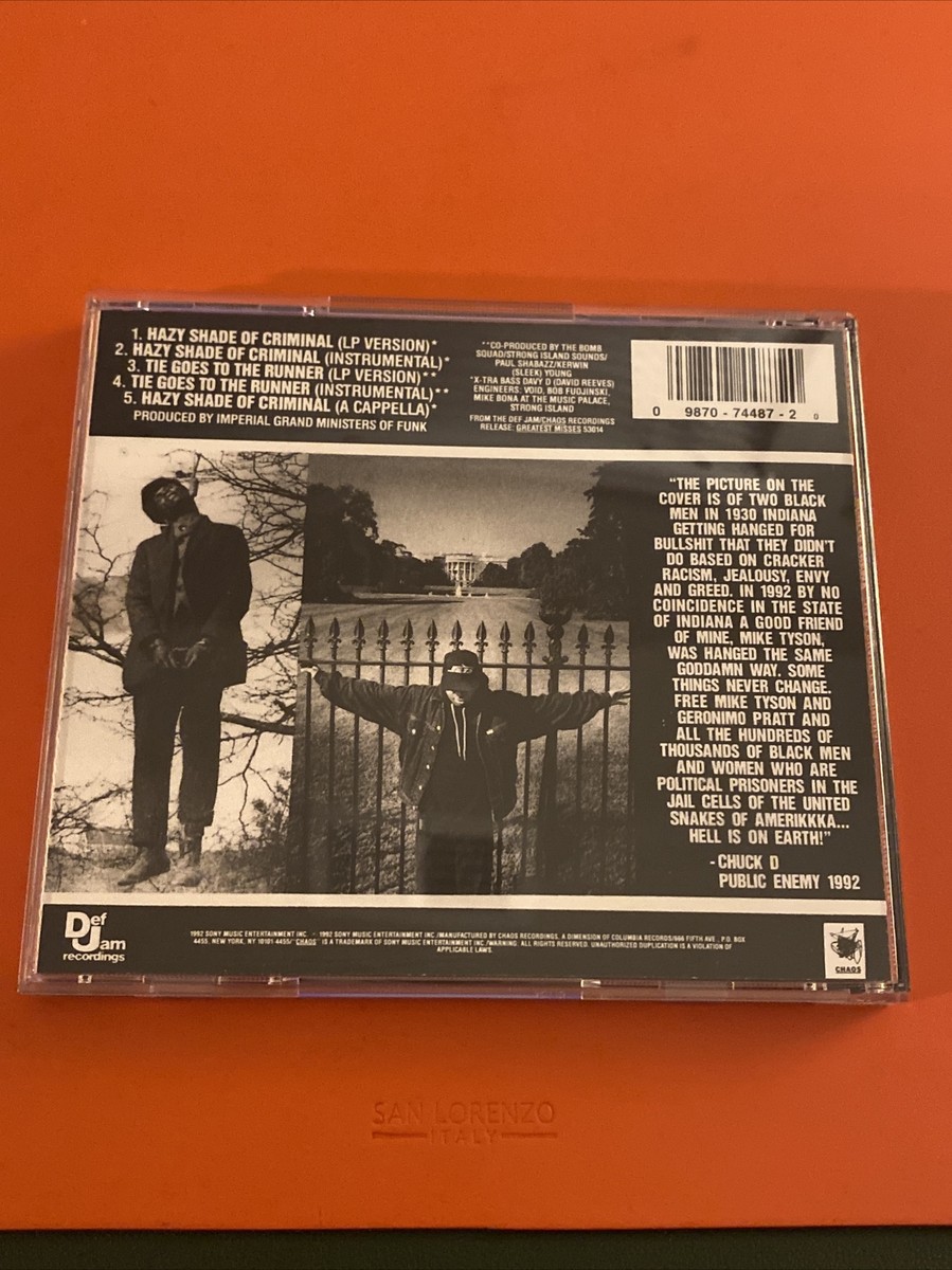 PUBLIC ENEMY - Hazy Shade Of Criminal - CD - Single - VG