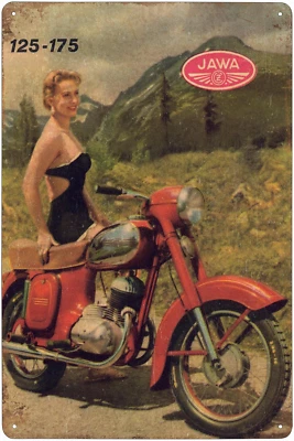Metal sign - motorcycle Jawa 125-175 (period advertisement)